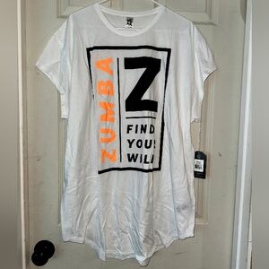 Zumba White Graphic T-Shirt